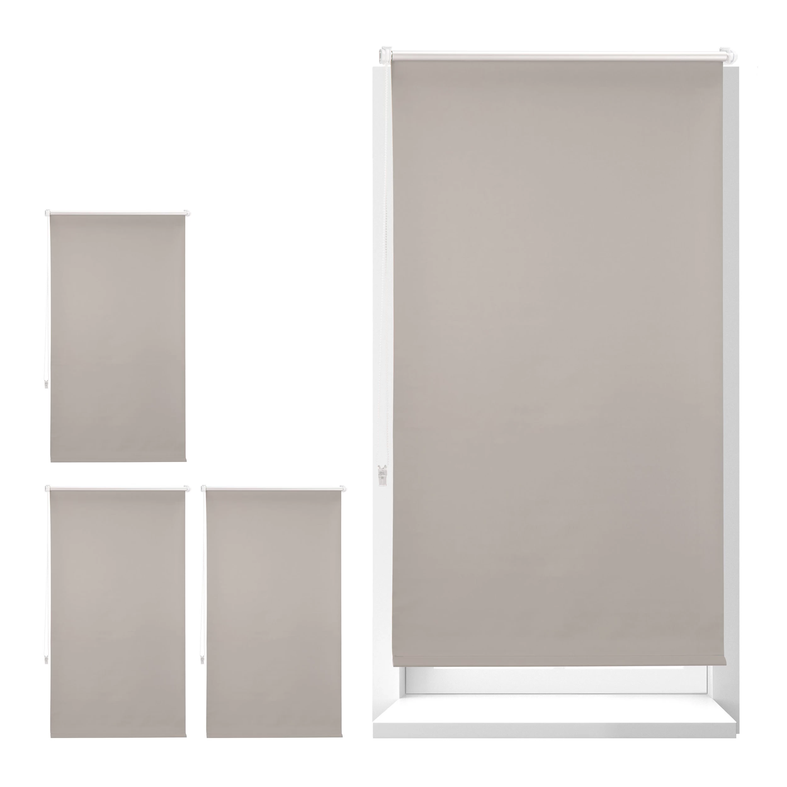 4x Thermorollo In Braun - (B)90 X (H)210 Cm