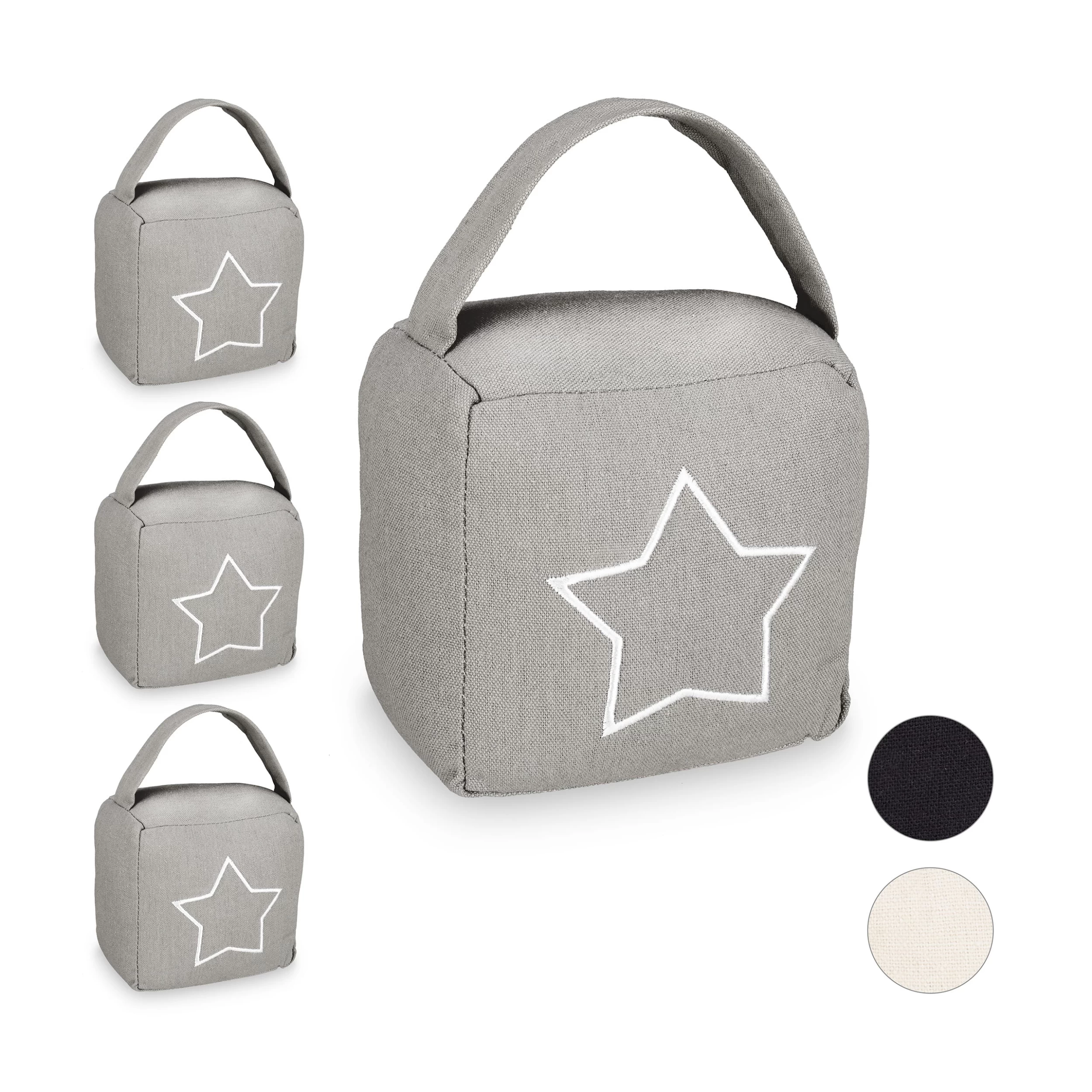 4x Türstopper "Sack" In Grau