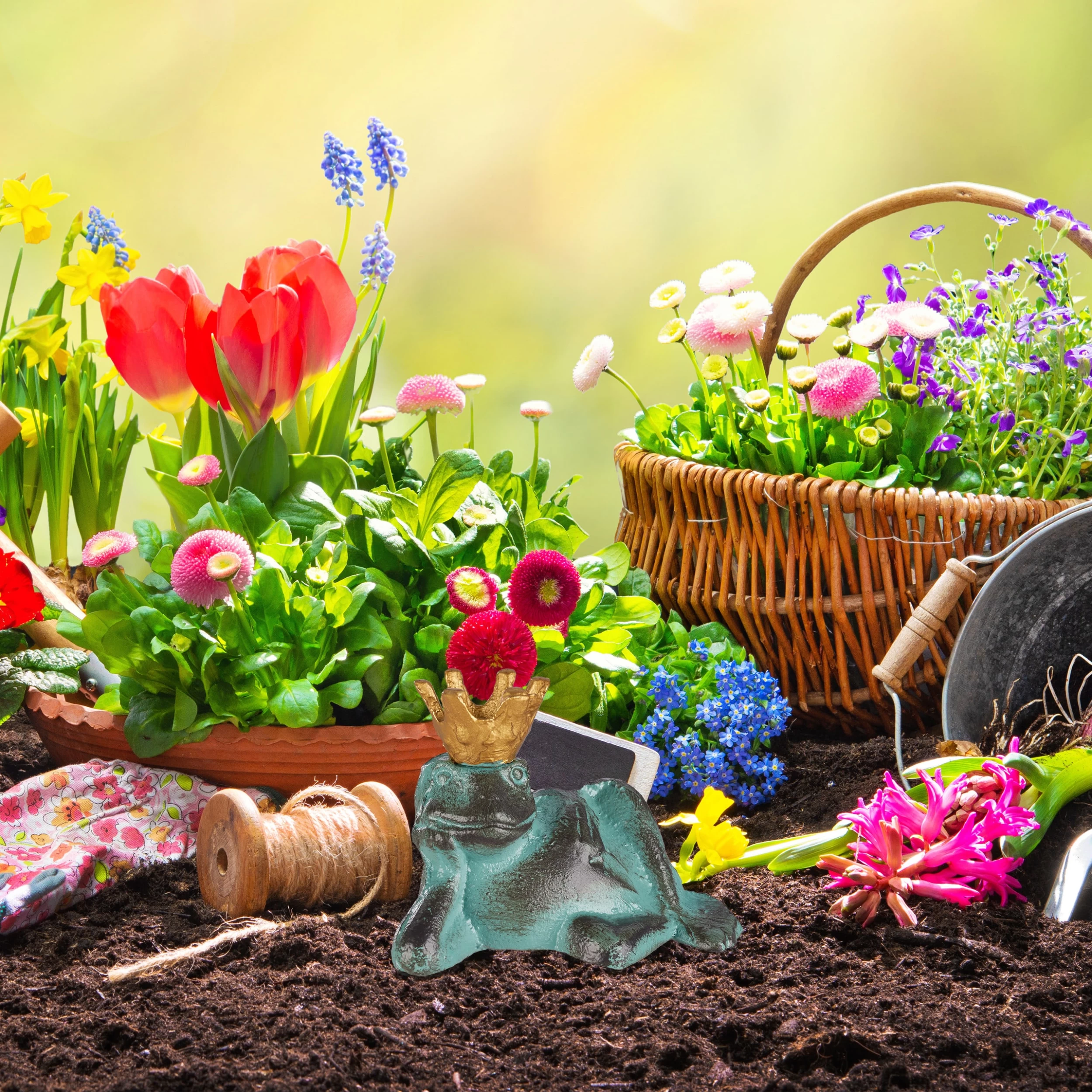 5 X Gartenfigur Froschkönig In Grün - Größe M – Bild 2