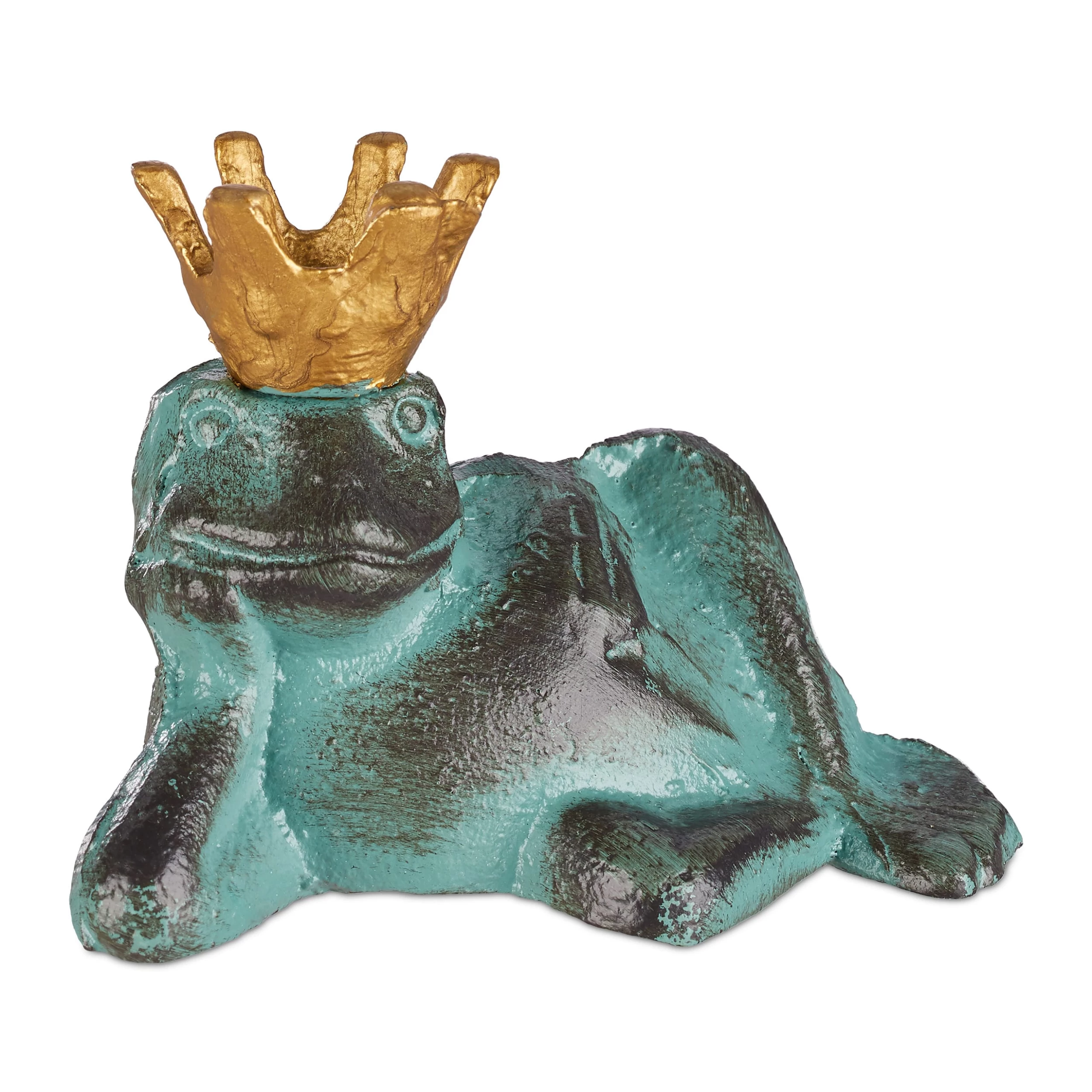 5 X Gartenfigur Froschkönig In Grün - Größe M