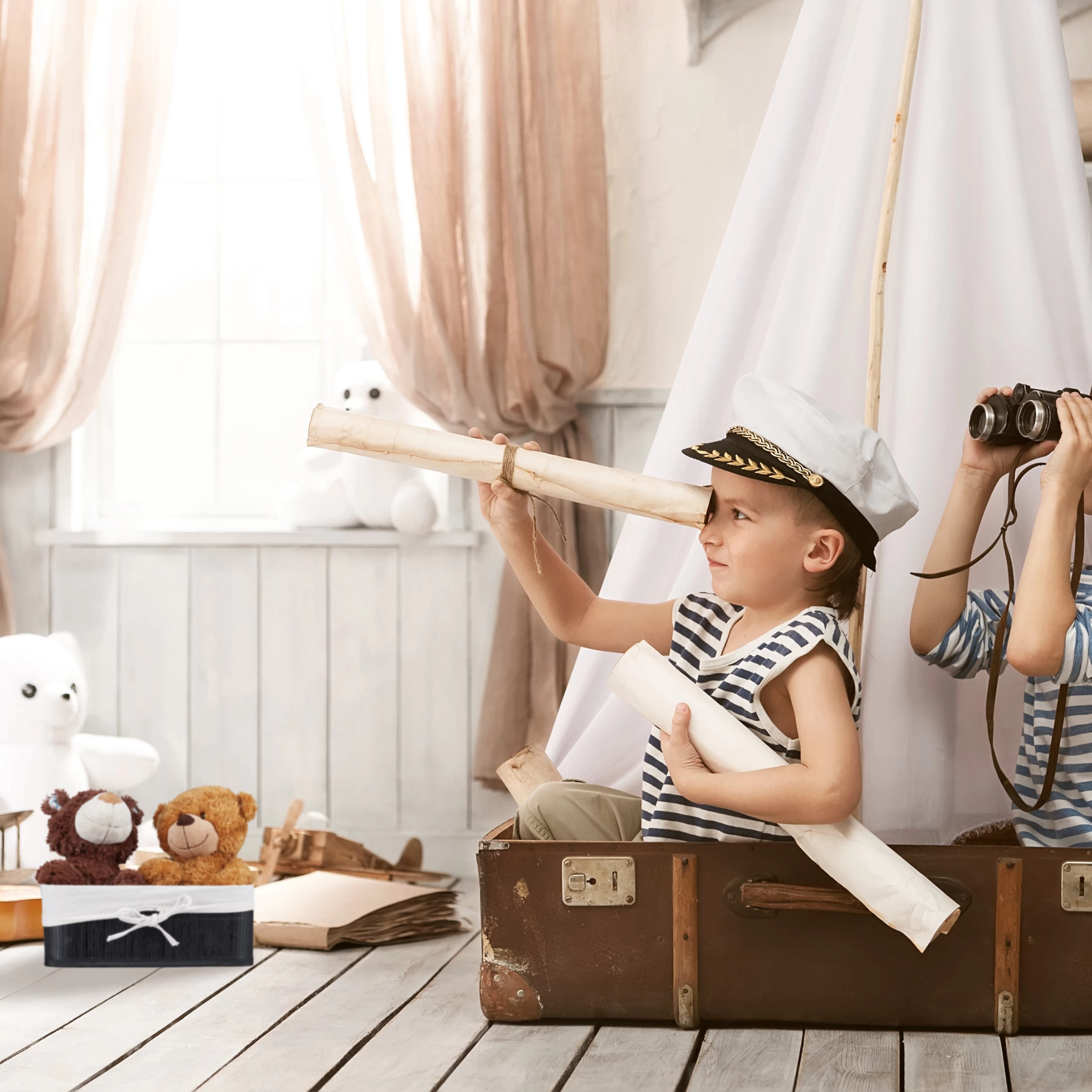 6 Tlg. Aufbewahrungskorb Set In Schwarz/ Creme – Bild 3