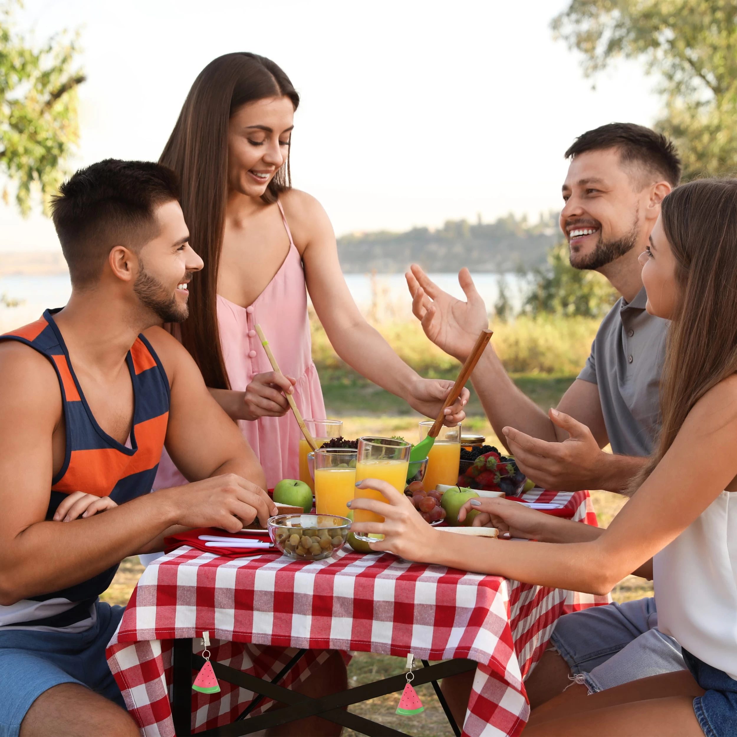 8x Tischdeckenbeschwerer "Melone" In Pink – Bild 3