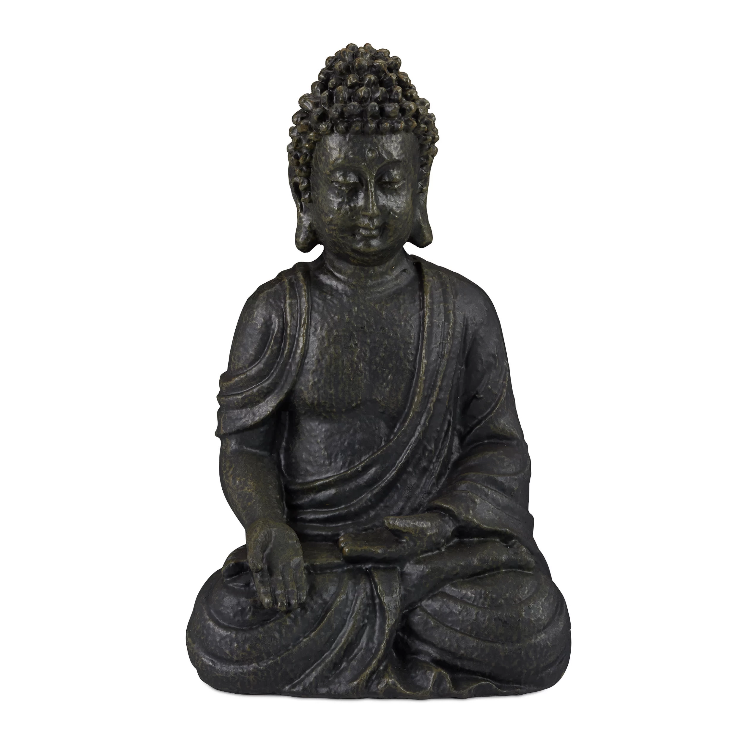 Buddha Figur In Dunkelgrau - (H)18 Cm – Bild 8