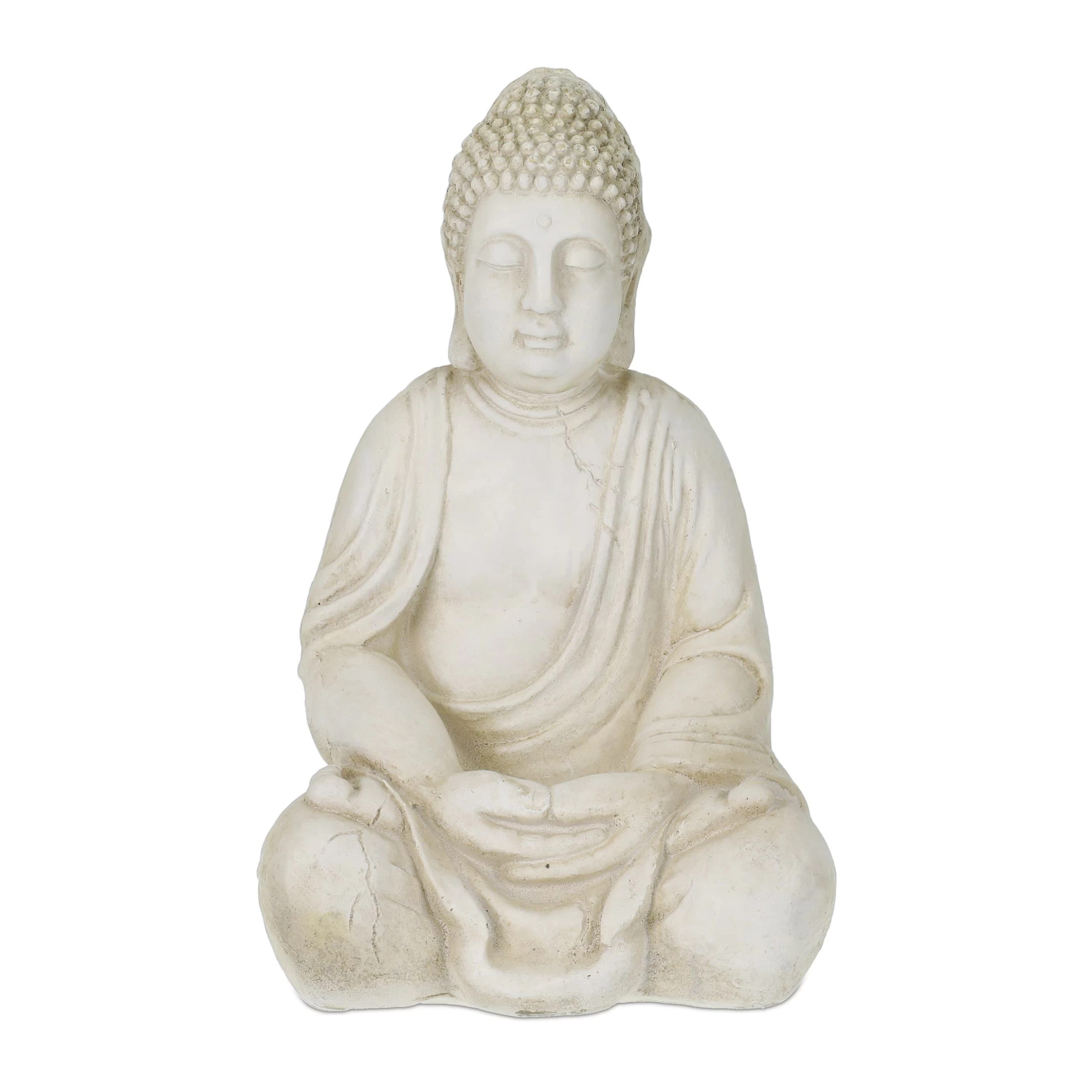 Buddhafigur In Creme - (B)33 X (H) 50 X (T)26 Cm – Bild 8