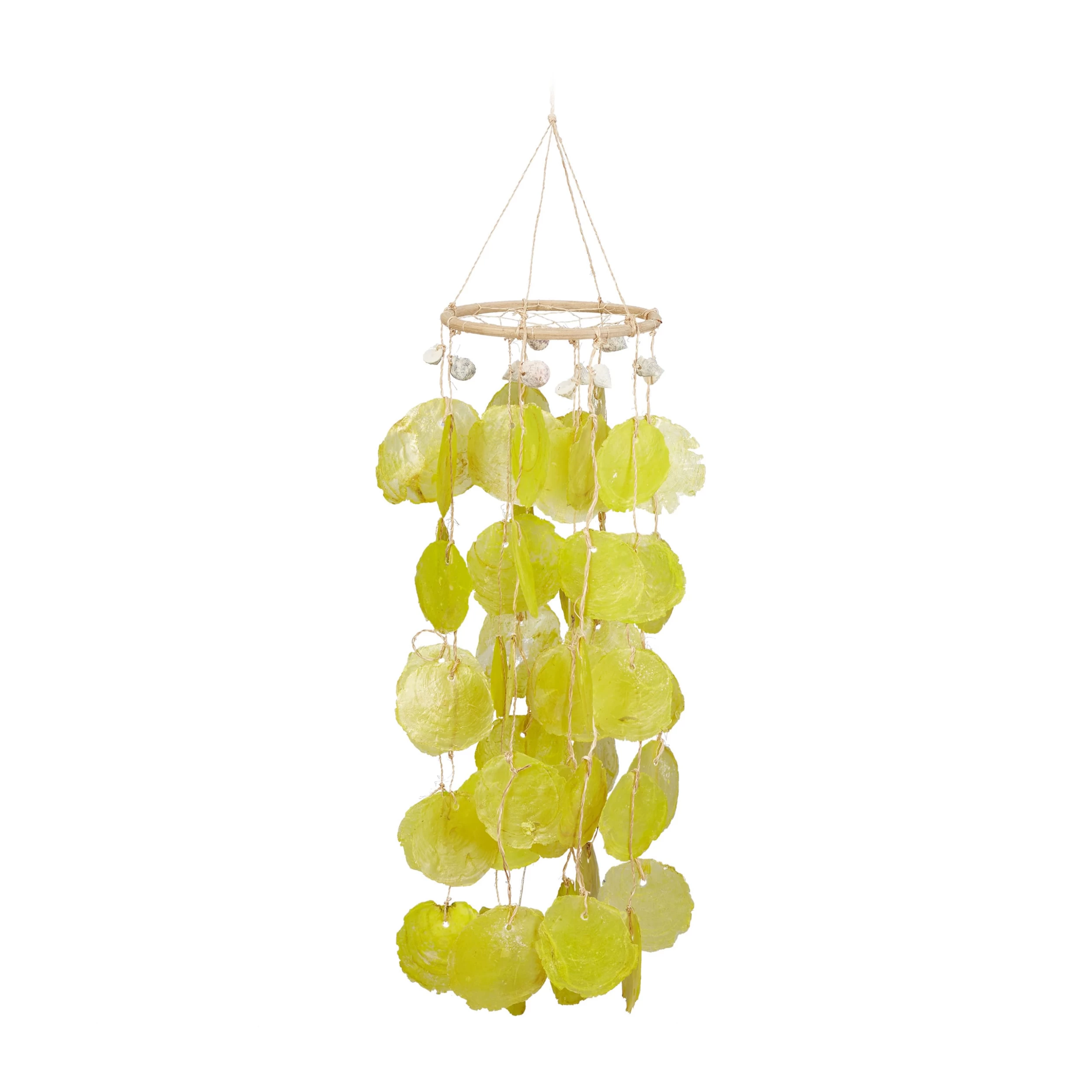 Capiz Windspiel In Gelb - (H)48 Cm