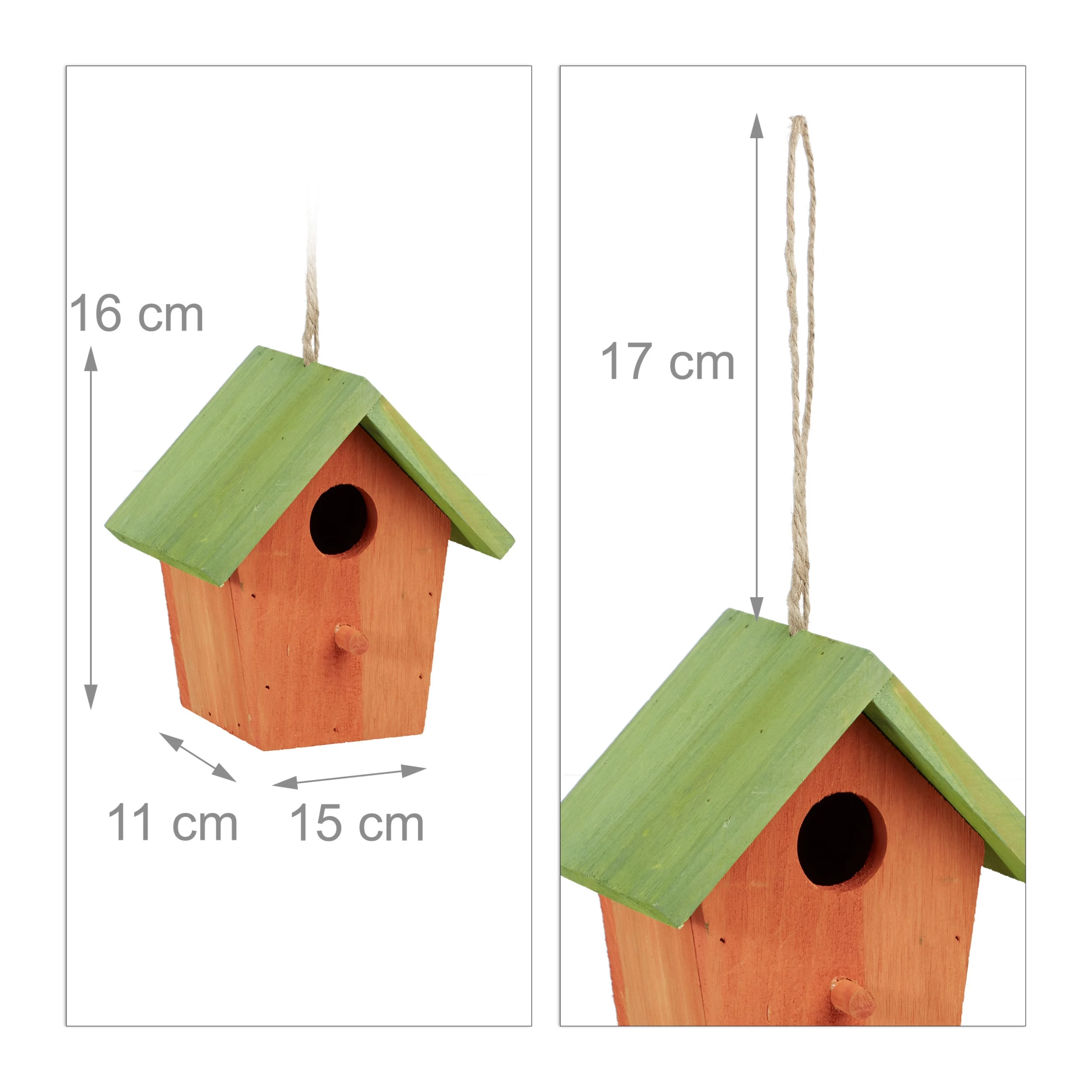 Deko Vogelhaus In Orange - B)15 X (H)16 X (T)11 Cm – Bild 4