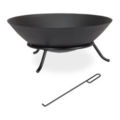 Feuerschale In Schwarz - (H)24 X Ø 57 Cm