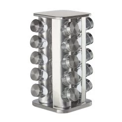 Gewürzkarussell Mit 20 Gläsern In Silber