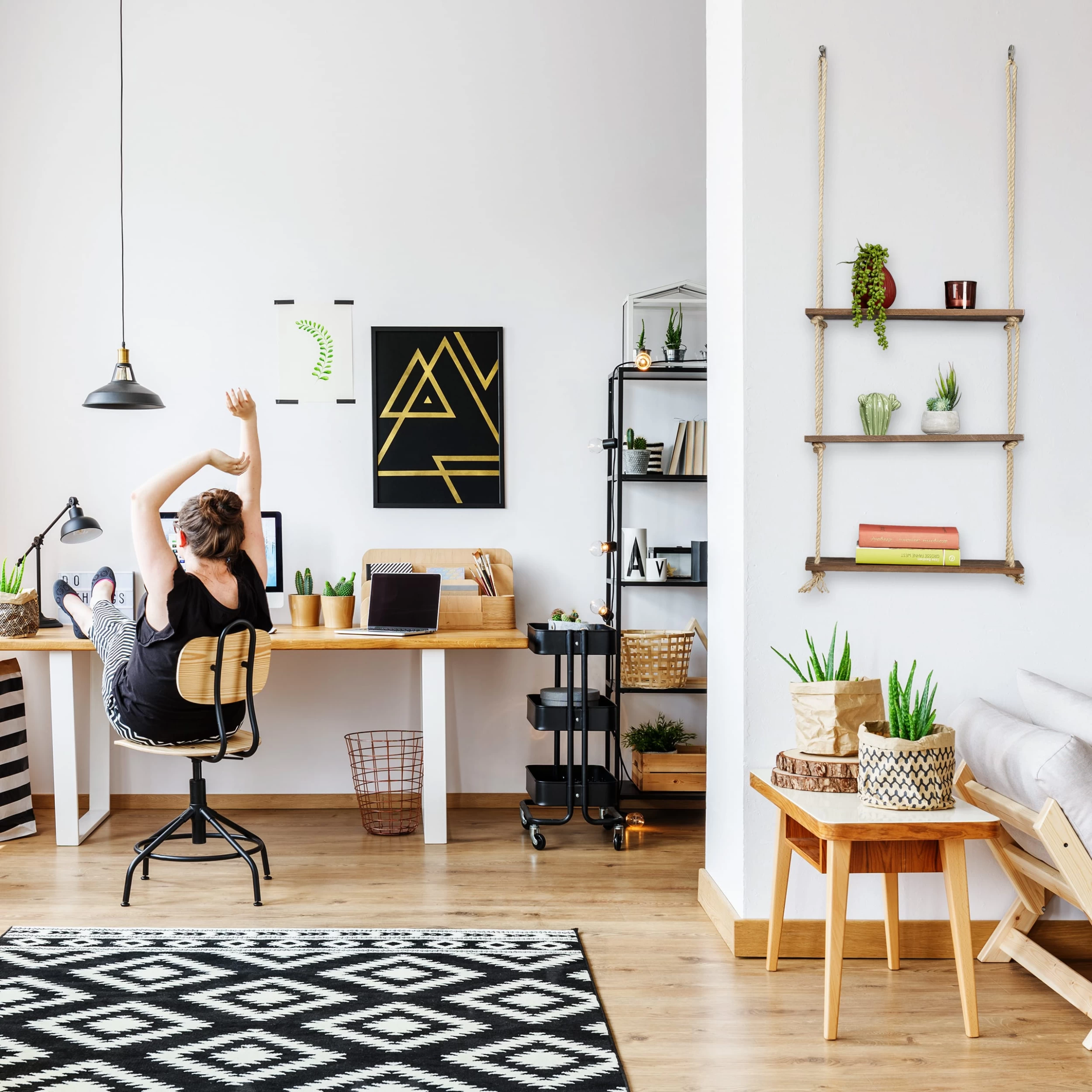 Hängeregal In Braun - (B)43 X (H)96 X (T)15 Cm – Bild 2