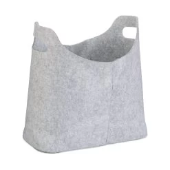 Kaminholztasche In Grau - (B)40 X (H)39,5 X (T)23 Cm