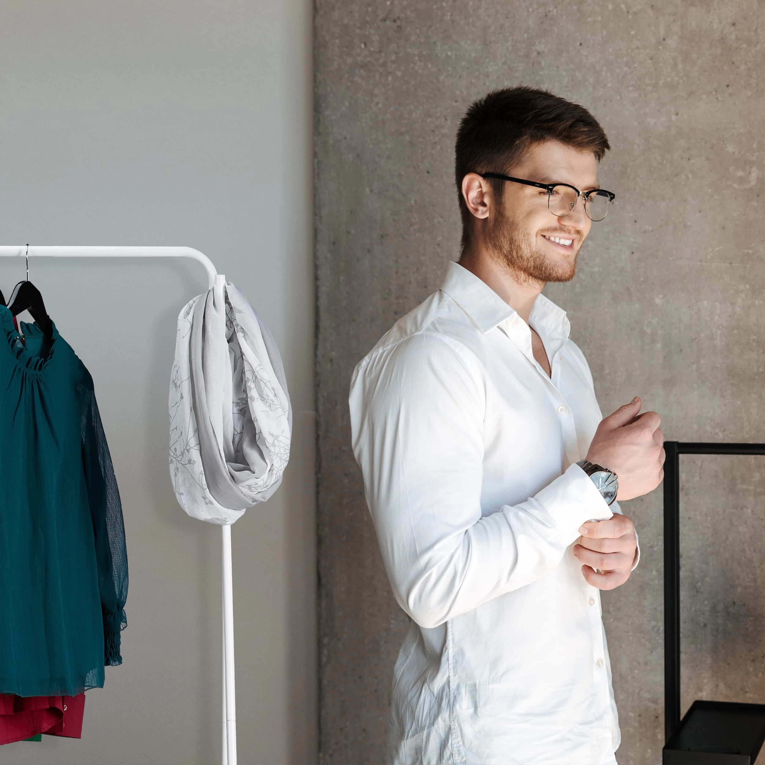 Kleiderständer In Weiß - (B)60 X (H)158 X (T)33 Cm – Bild 3