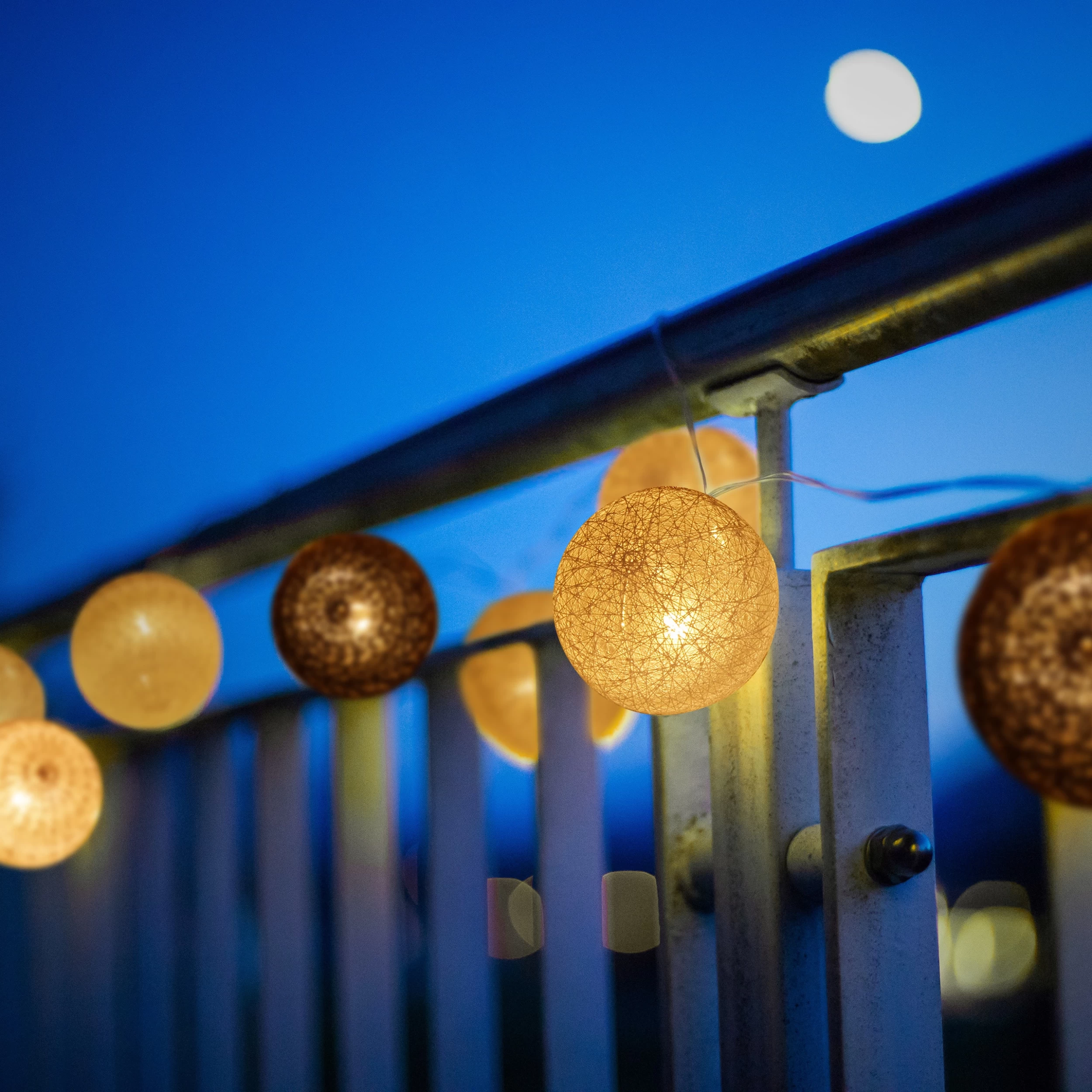 LED Lichterkette In Weiß/Grau/Schwarz (L)160 Cm – Bild 2