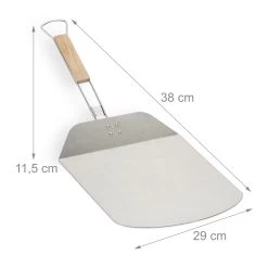 Pizzaschieber In Silber/ Natur