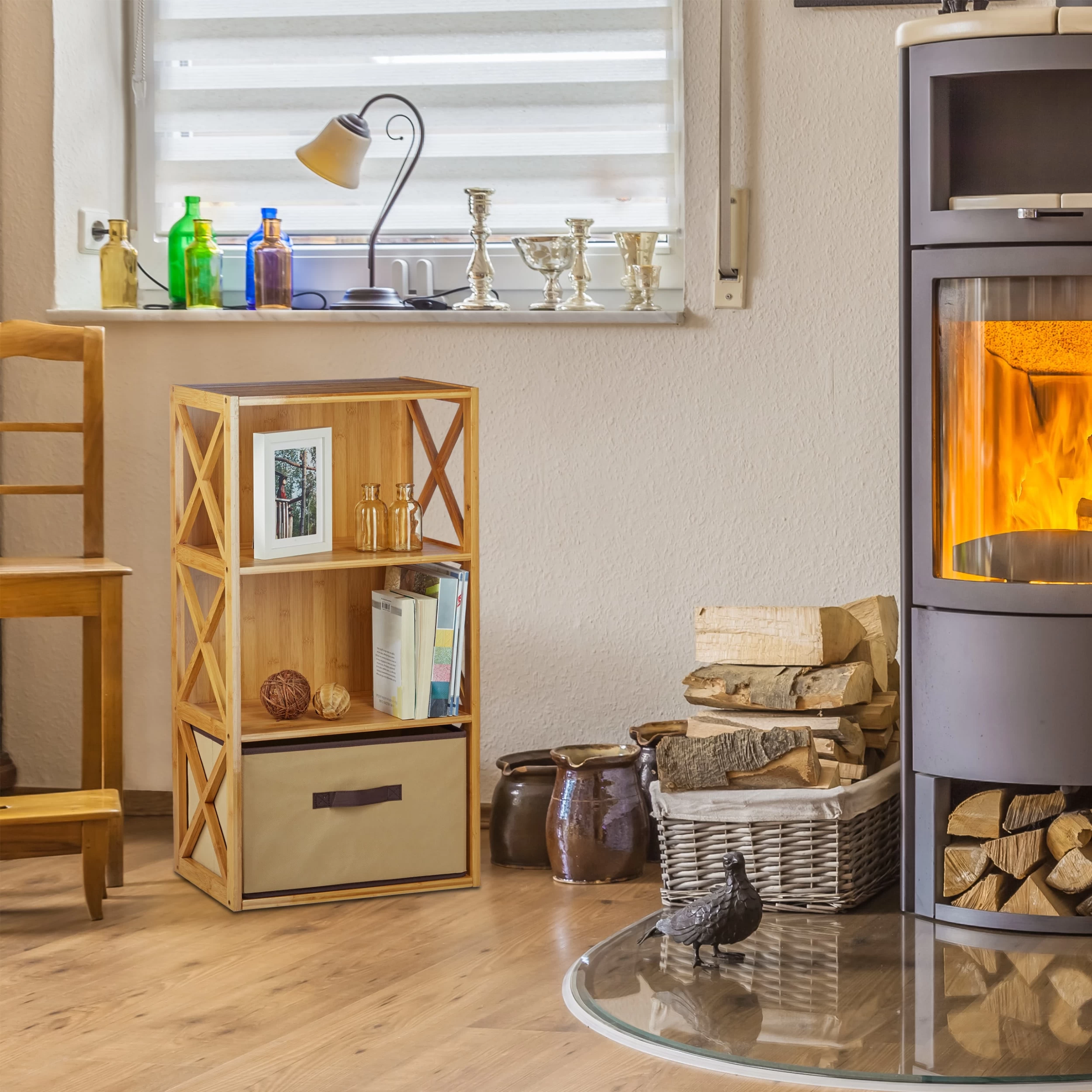 Regal In Braun - (B)42 X (H)80 X (T)29 Cm – Bild 3