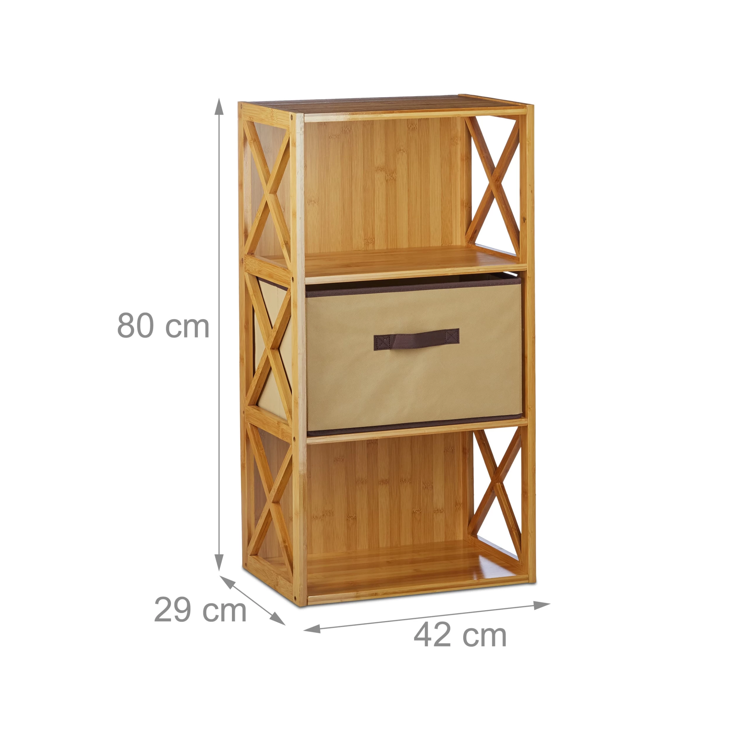 Regal In Braun - (B)42 X (H)80 X (T)29 Cm – Bild 4