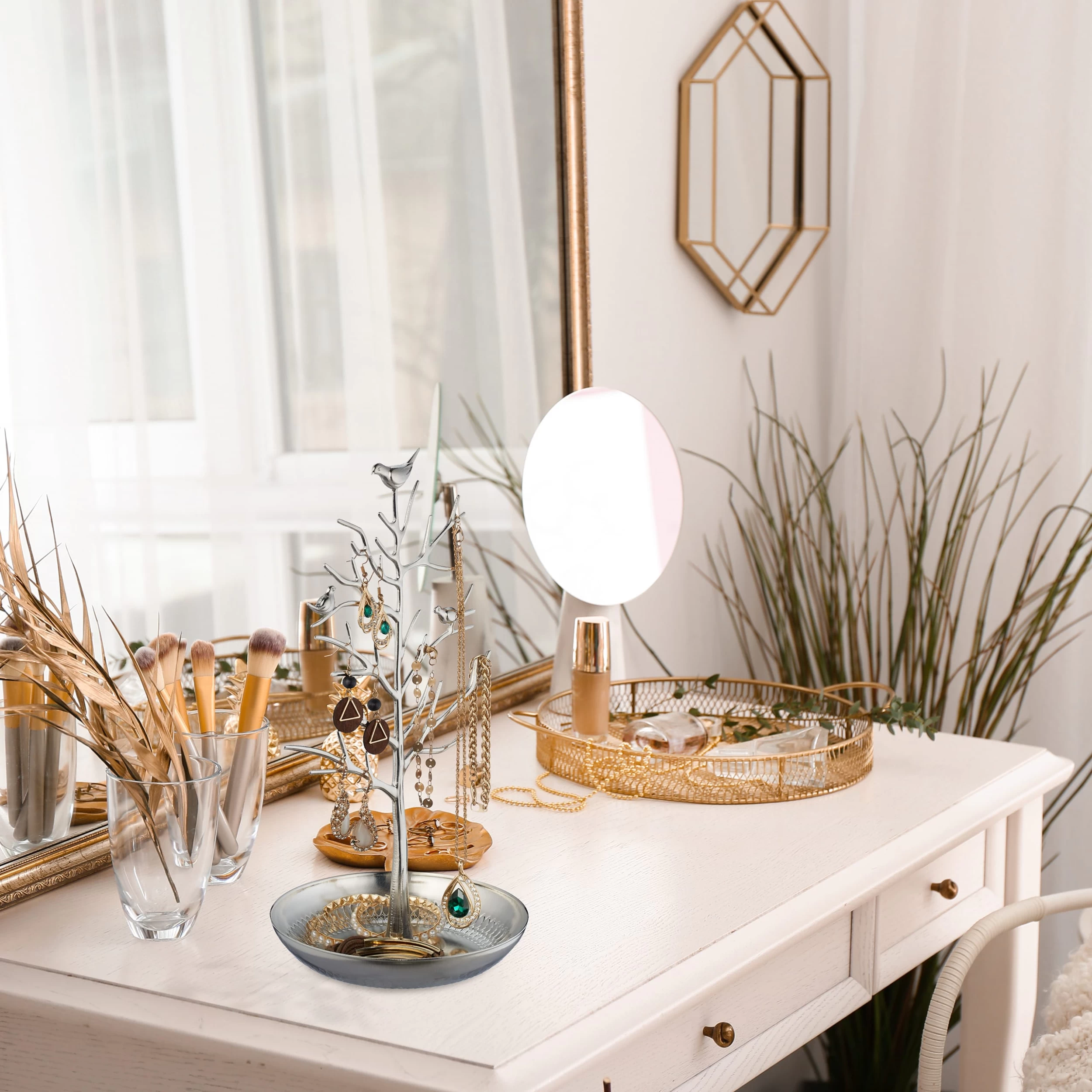 Schmuckständer "Baum" In Silber