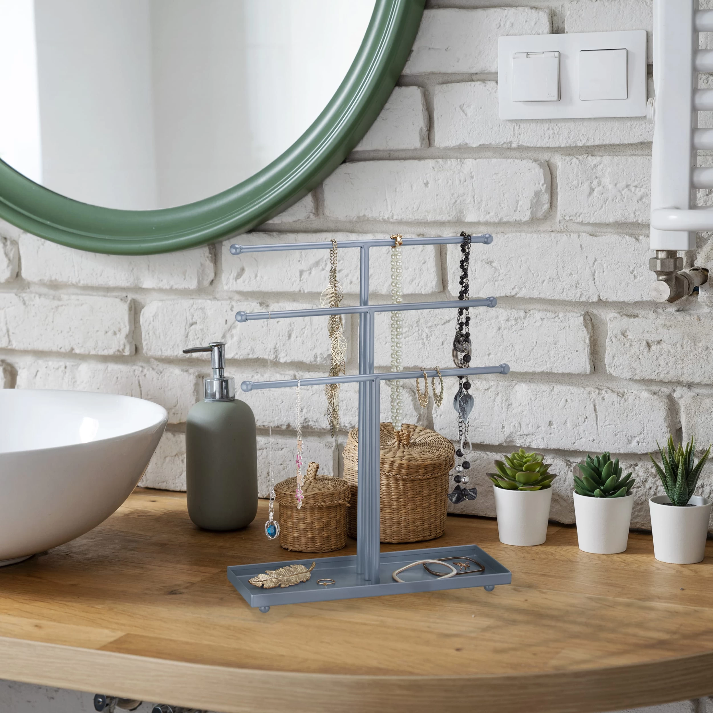 Schmuckständer In Silber - (B)31 X (H)40 X (T)11 Cm – Bild 5