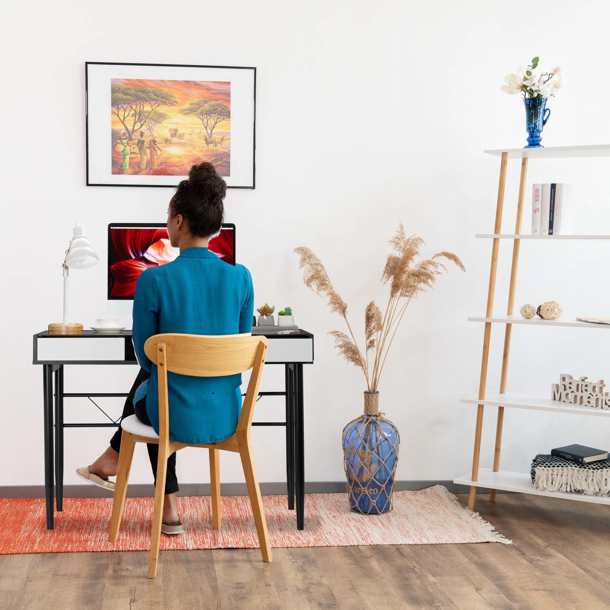 Schreibtisch In Weiß - (B)110 X (H)78 X (T)55 Cm – Bild 3