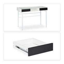 Schreibtisch In Weiß - (B)110 X (H)78 X (T)55 Cm