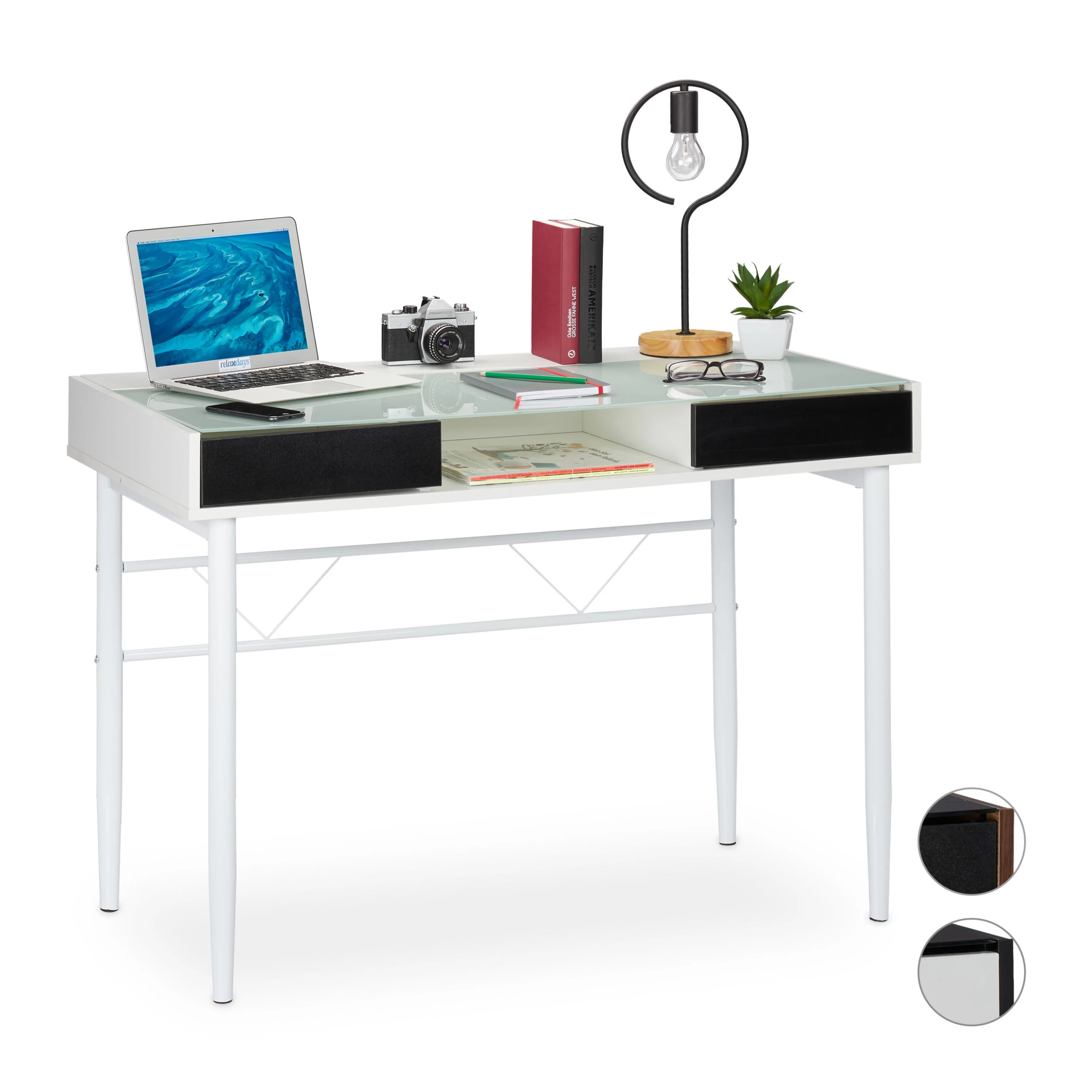 Schreibtisch In Weiß - (B)110 X (H)78 X (T)55 Cm – Bild 8