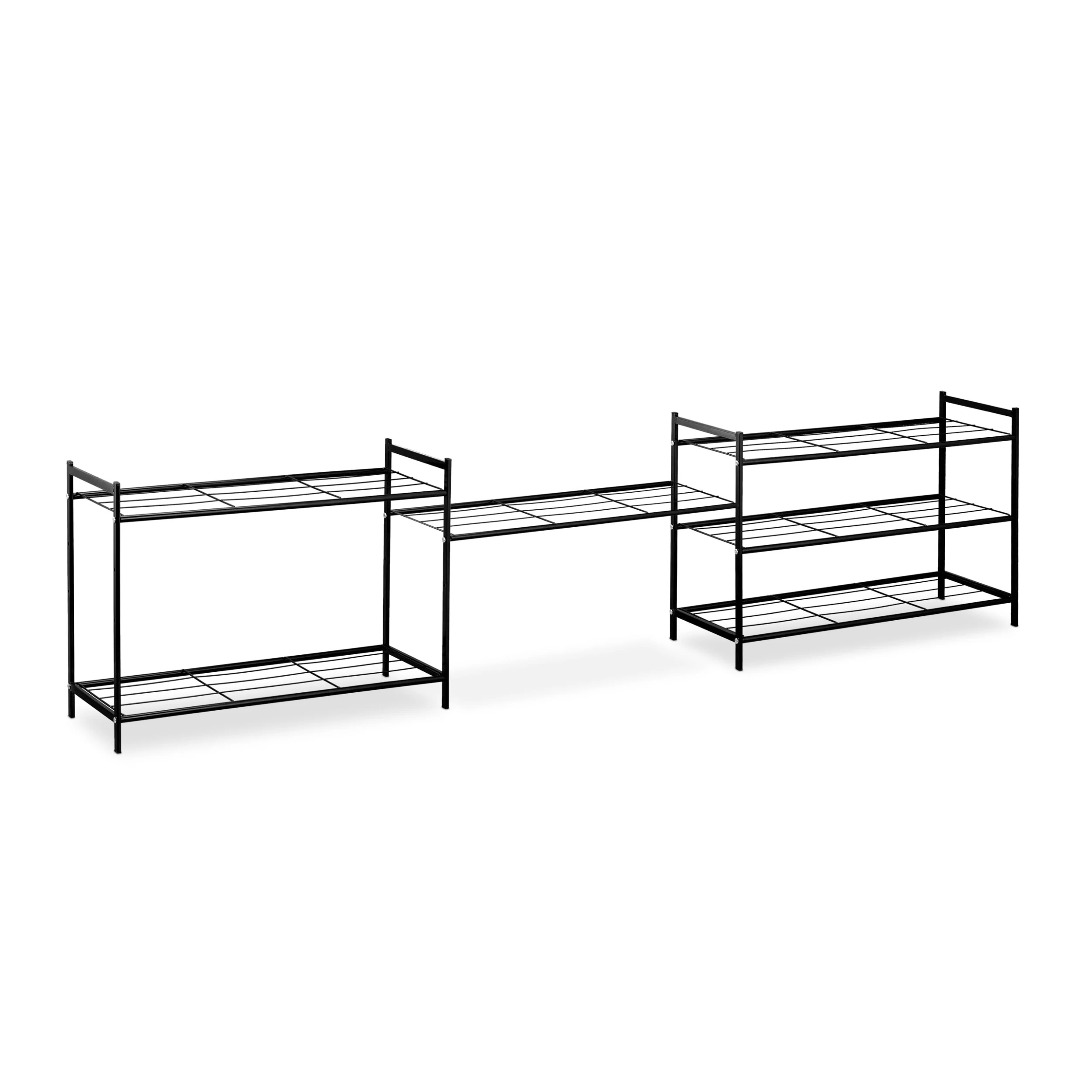 Schuhregal In Schwarz - (B)70 X (H)50 X (T)26 Cm – Bild 7