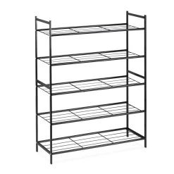 Schuhregal In Schwarz - (B)70 X (H)90 X (T)26 Cm