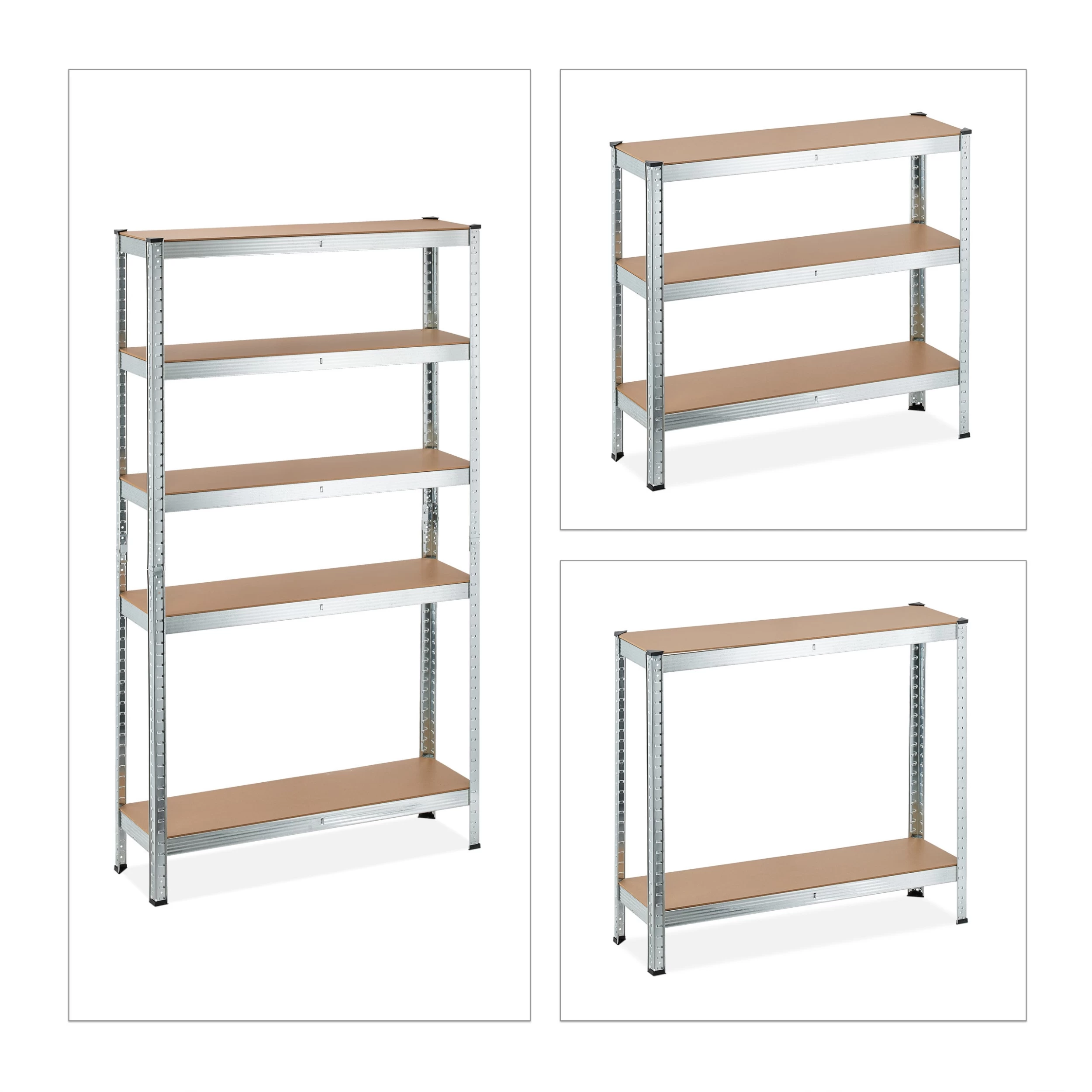 Schwerlastregal In Silber - (B)100 X (H)180 X (T)30 Cm – Bild 6