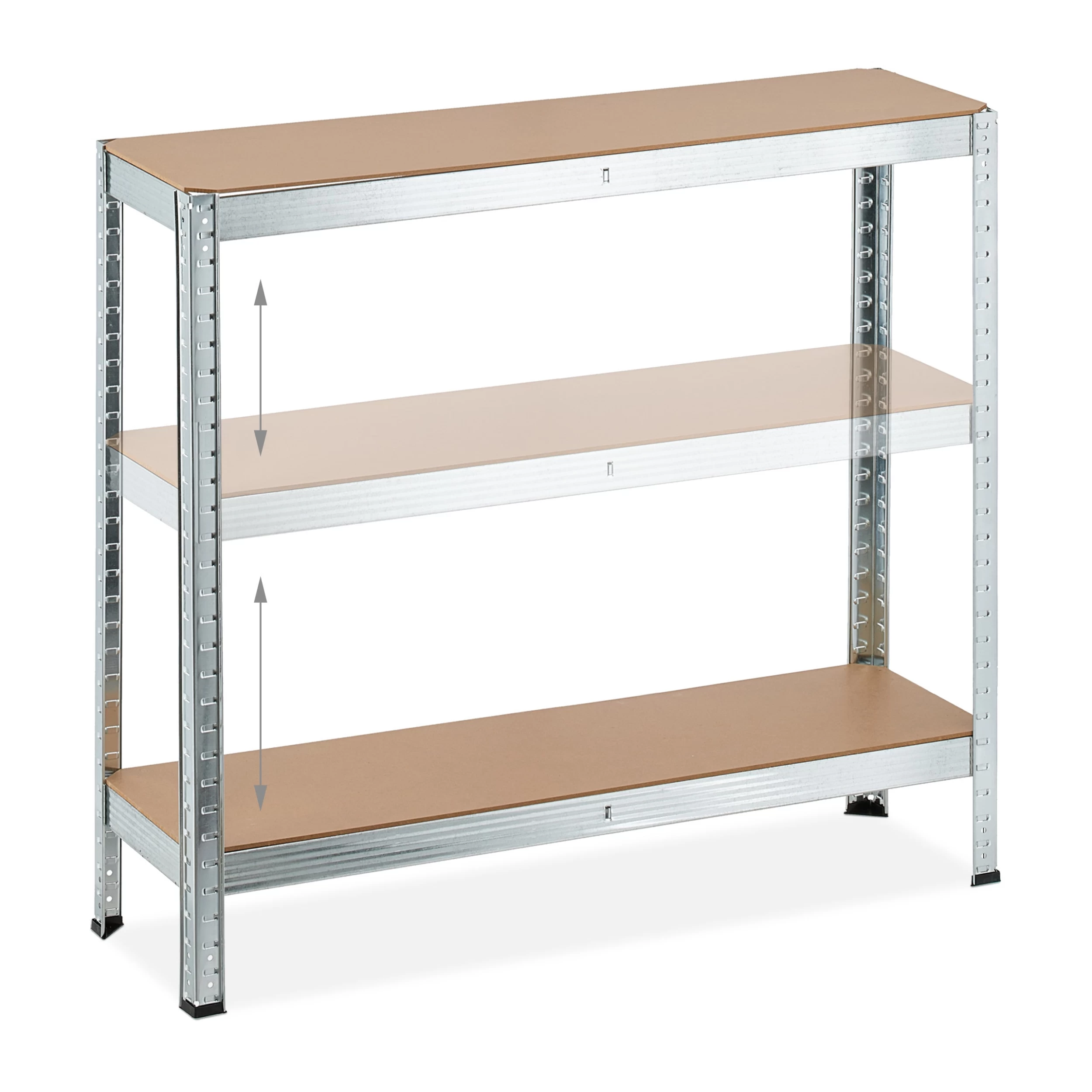 Schwerlastregal In Silber - (B)100 X (H)180 X (T)30 Cm – Bild 7