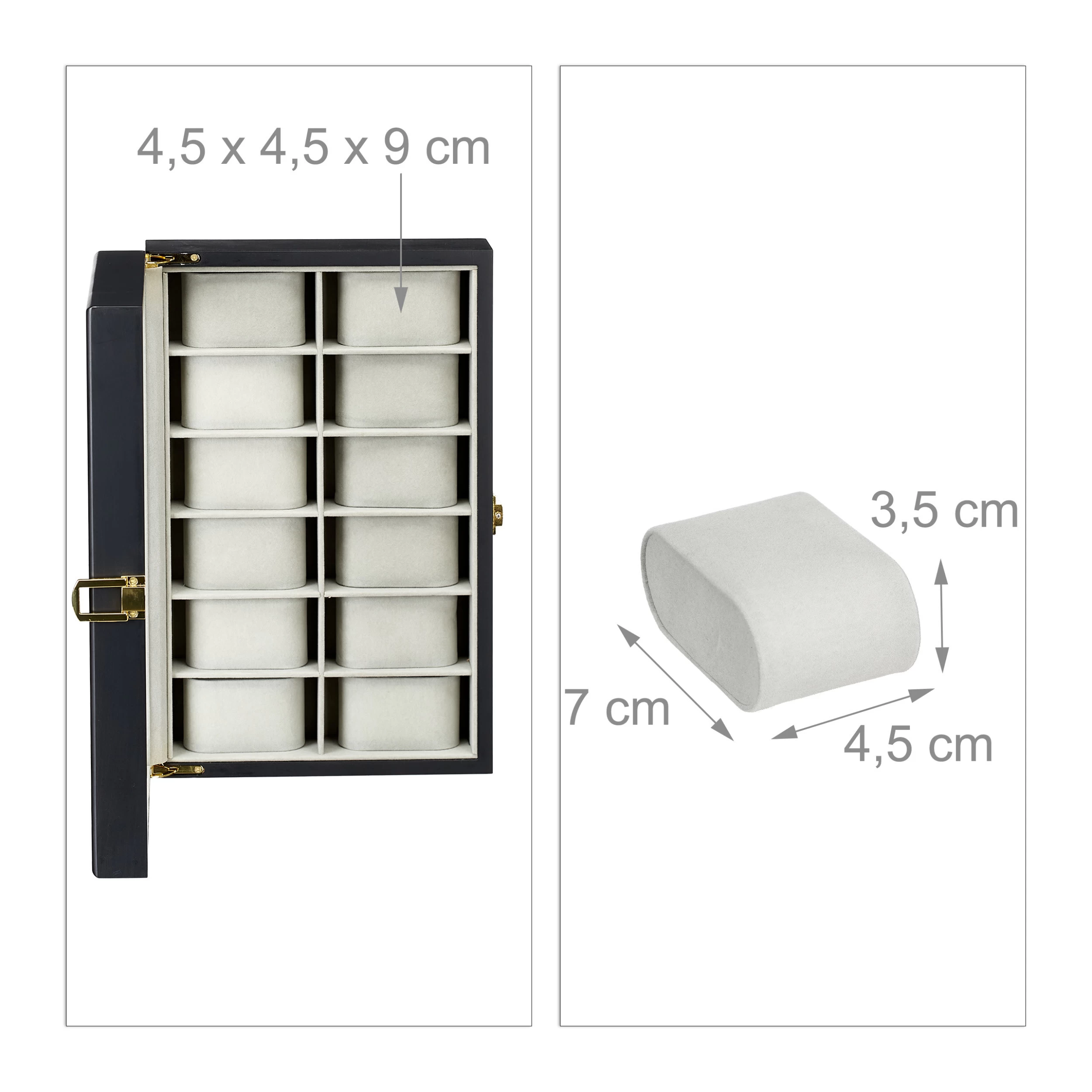 Uhrenbox In Schwarz (B)31 X (H)8 X (T)20 Cm – Bild 5