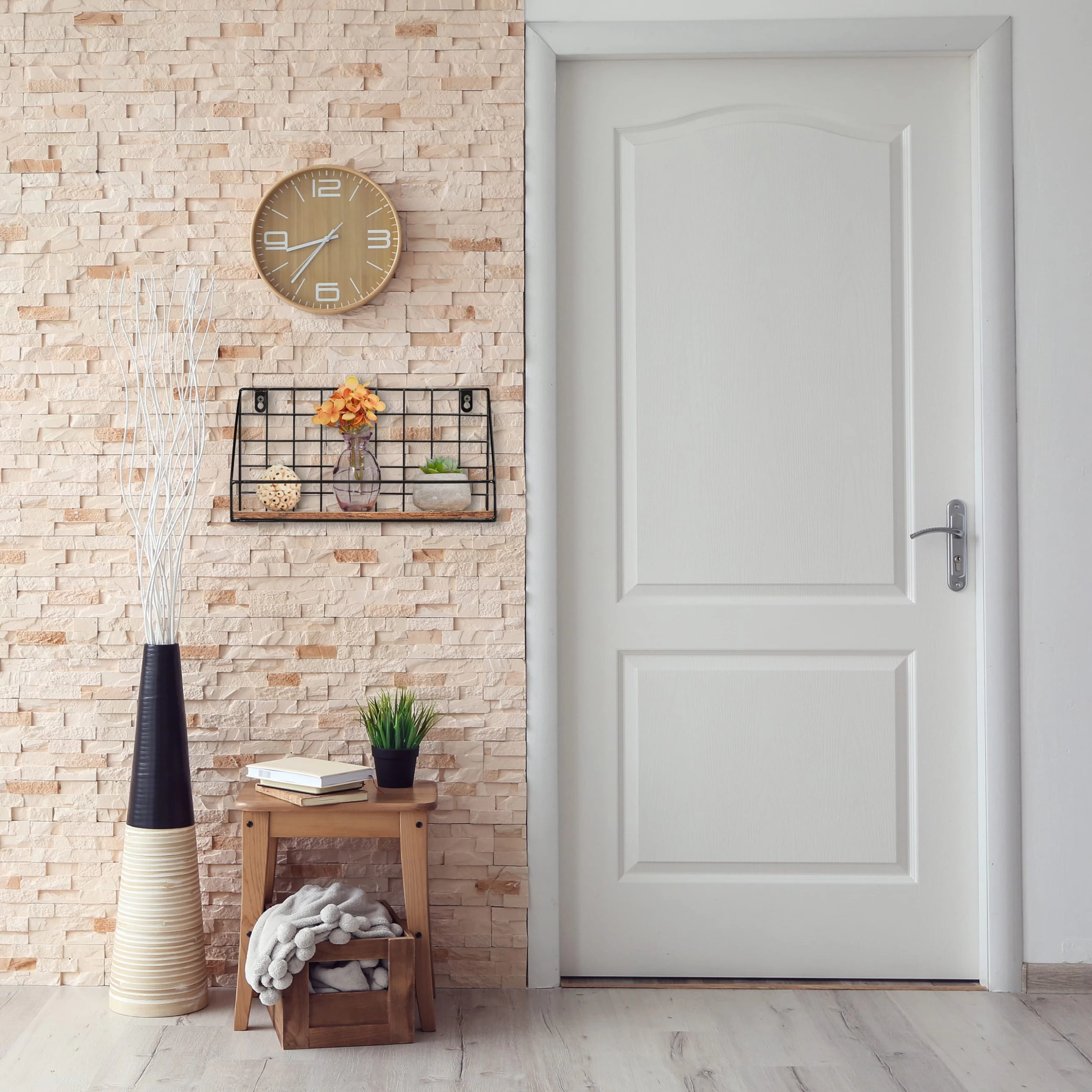 Wandregal In Schwarz/ Braun - (B)35 X (H)18 X (T)16 Cm – Bild 5