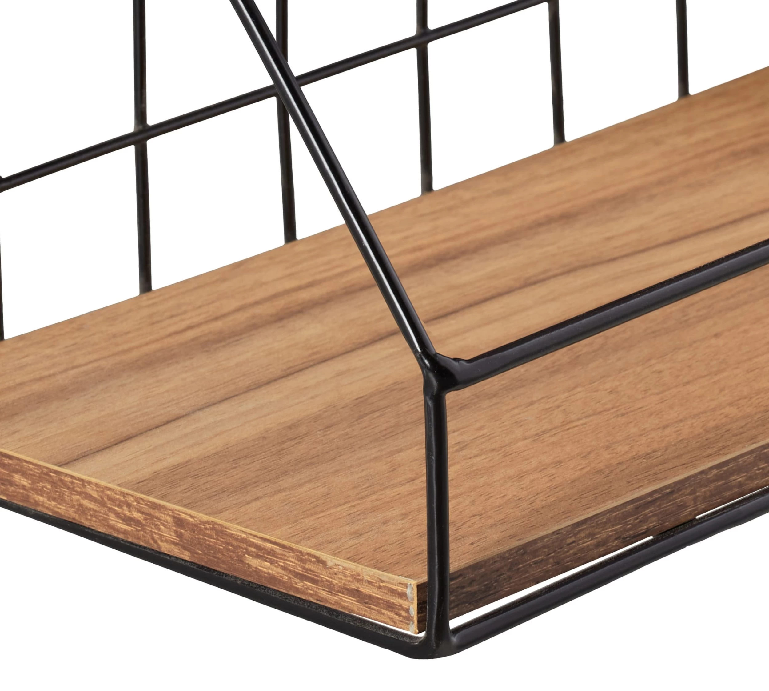 Wandregal In Schwarz/ Braun - (B)35 X (H)18 X (T)16 Cm – Bild 7