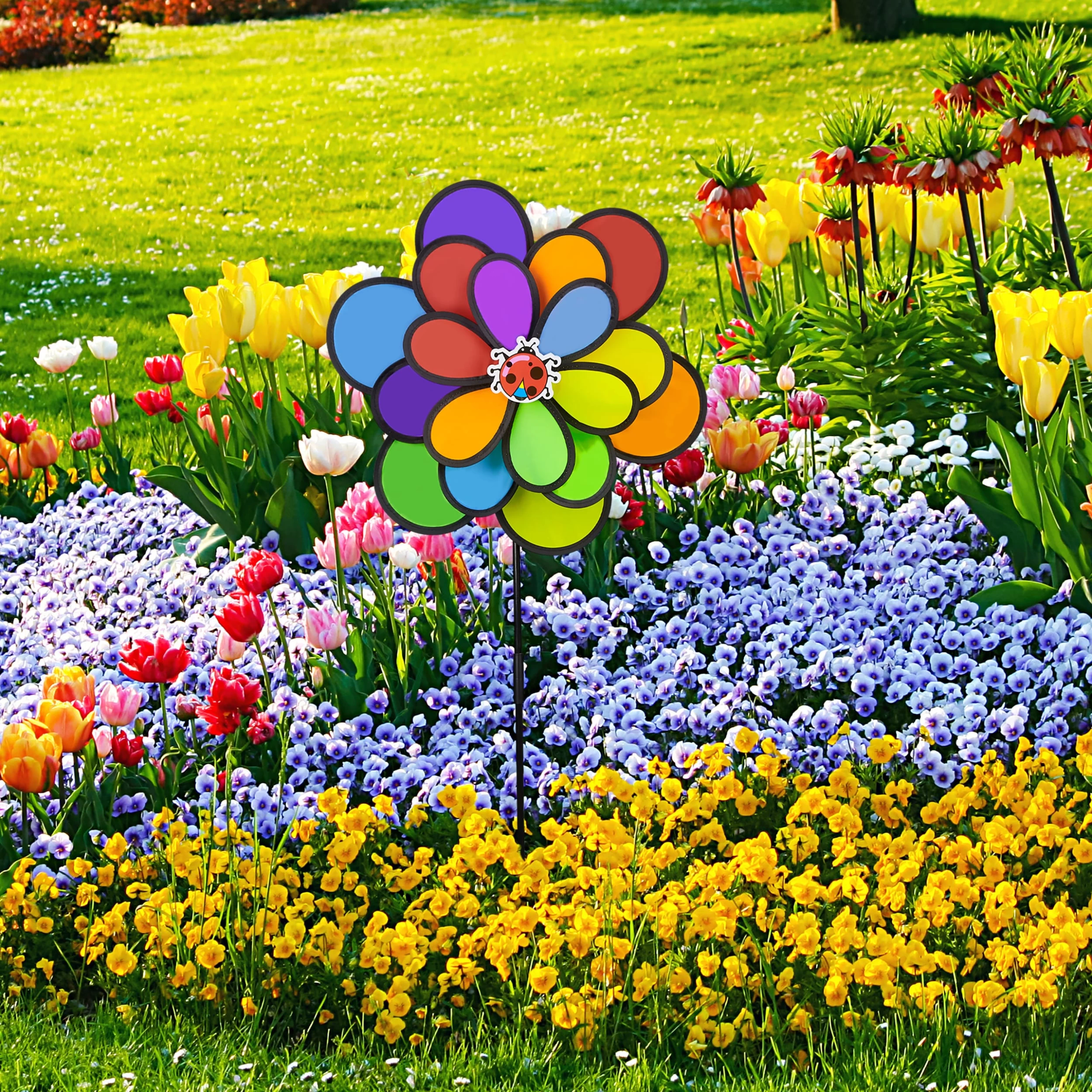 Windrad In Bunt - (B)36,5 X (H)86,5 X (T)14 Cm – Bild 2