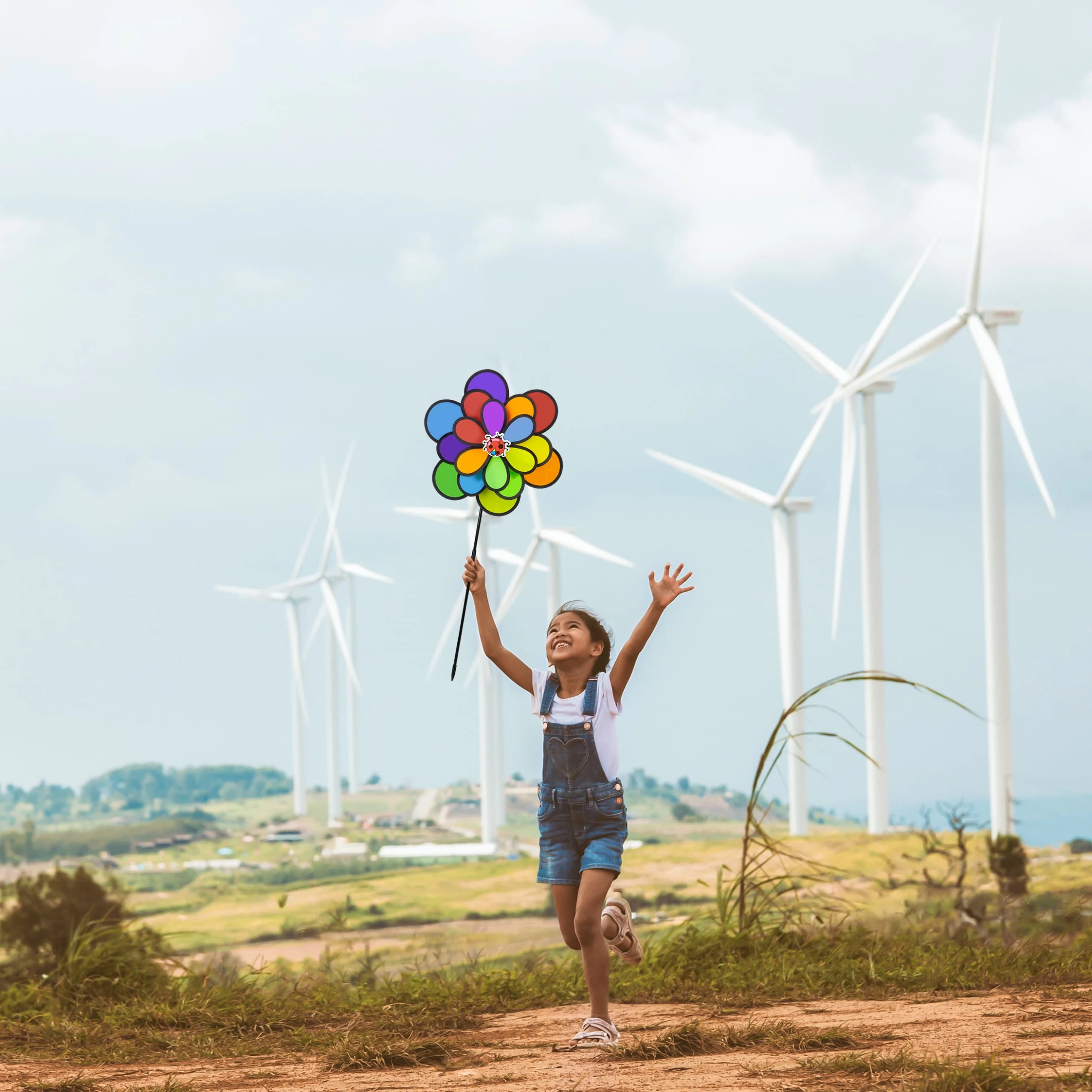 Windrad In Bunt - (B)36,5 X (H)86,5 X (T)14 Cm – Bild 3