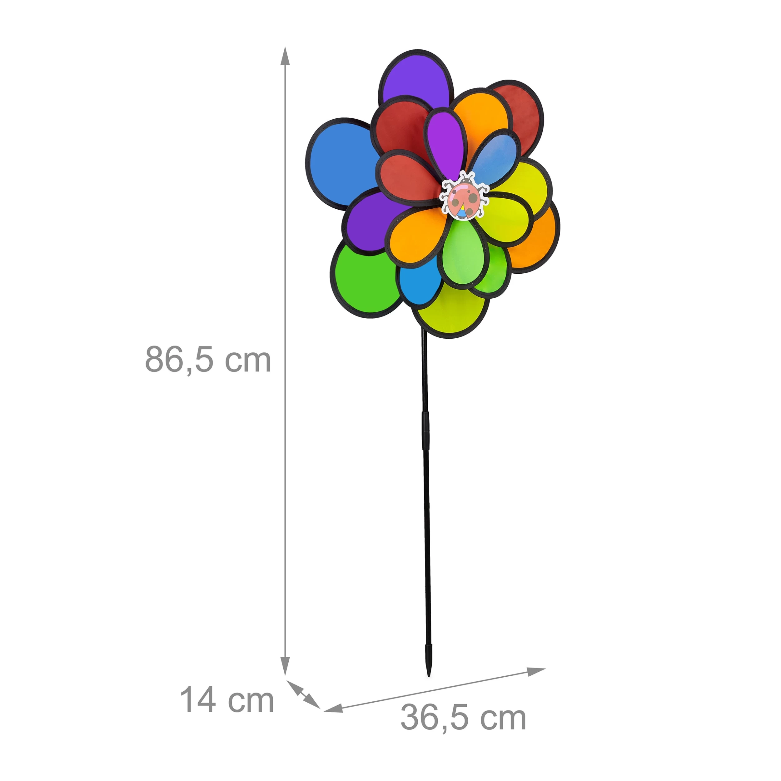Windrad In Bunt - (B)36,5 X (H)86,5 X (T)14 Cm – Bild 4