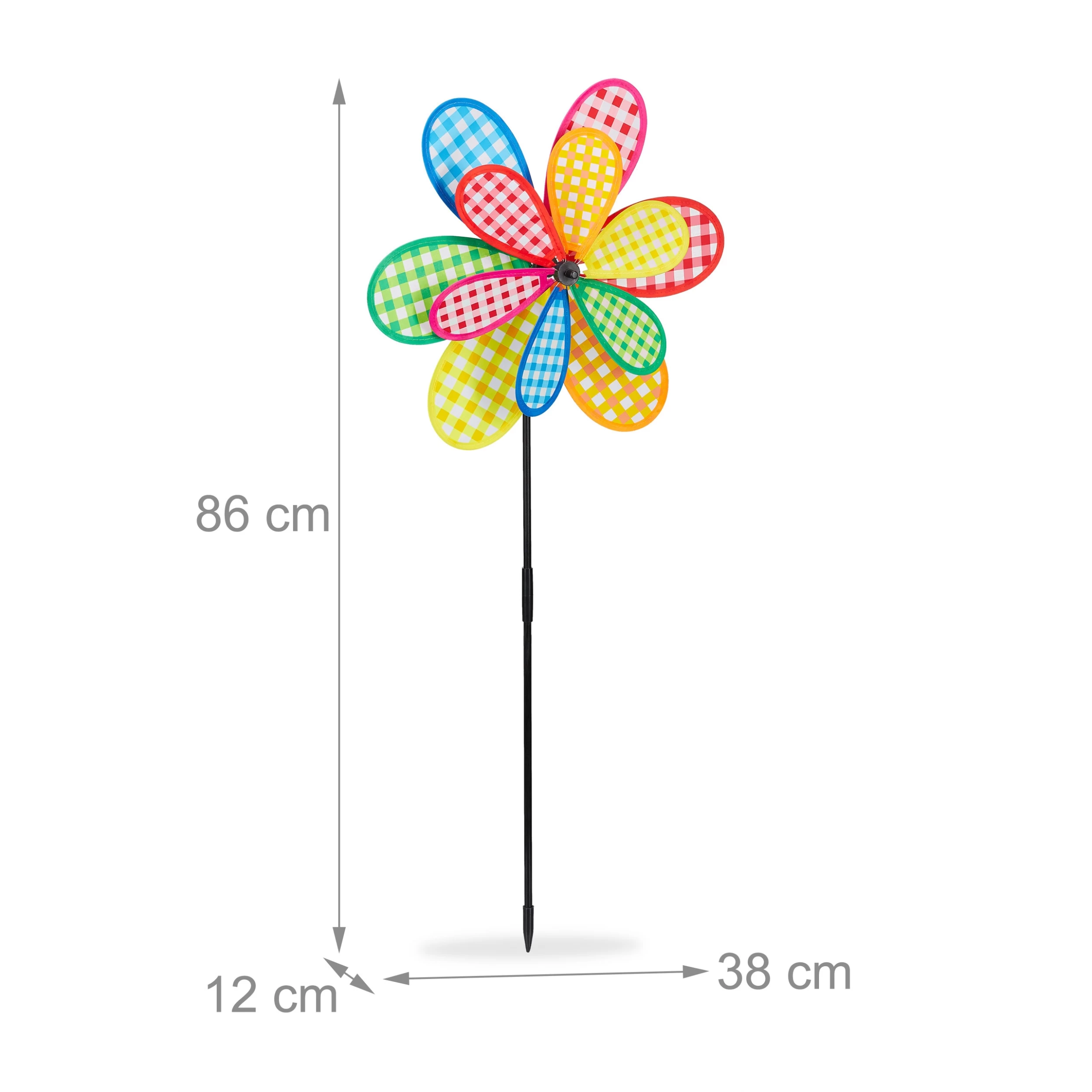 Windrad In Bunt - (B)38 X (H)86 X (T)12 Cm – Bild 4