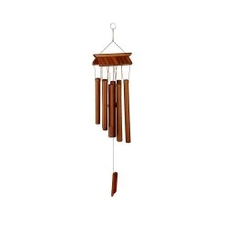 Windspiel "Tempel" In Braun - (B)15 X (H)62 Cm