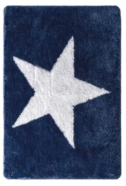 RIDDER Badezimmerteppich Star Blau-weiß