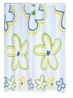 RIDDER Duschvorhang Folie Woodstock Inkl. Ringe Multicolor 180x200 Cm