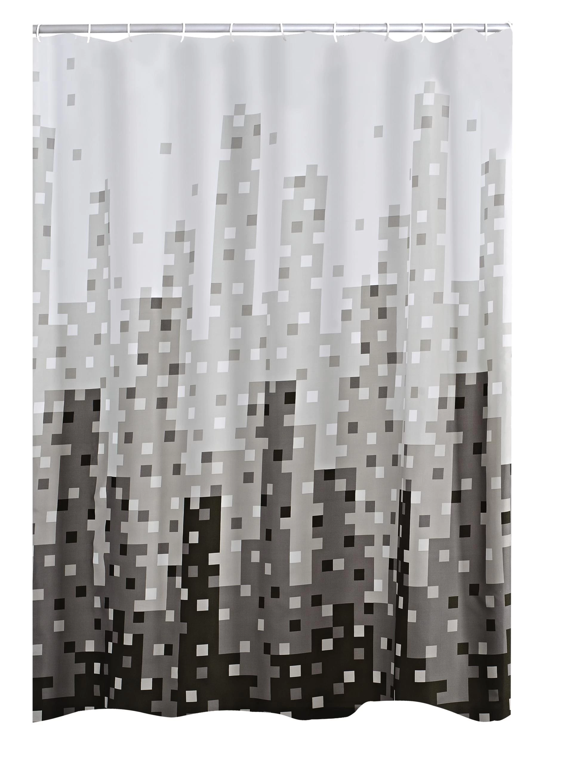RIDDER Duschvorhang Textil Skyline Grau 180x200 Cm