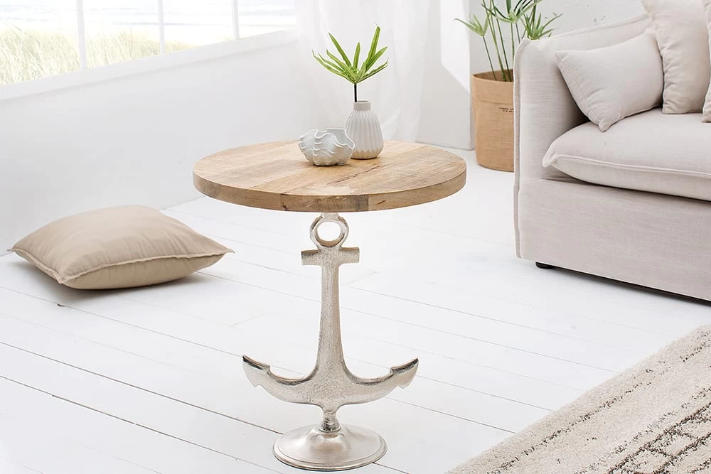 Beistelltisch SEVEN SEAS In Natur / Silber - 50 X 56 X 50cm – Bild 2