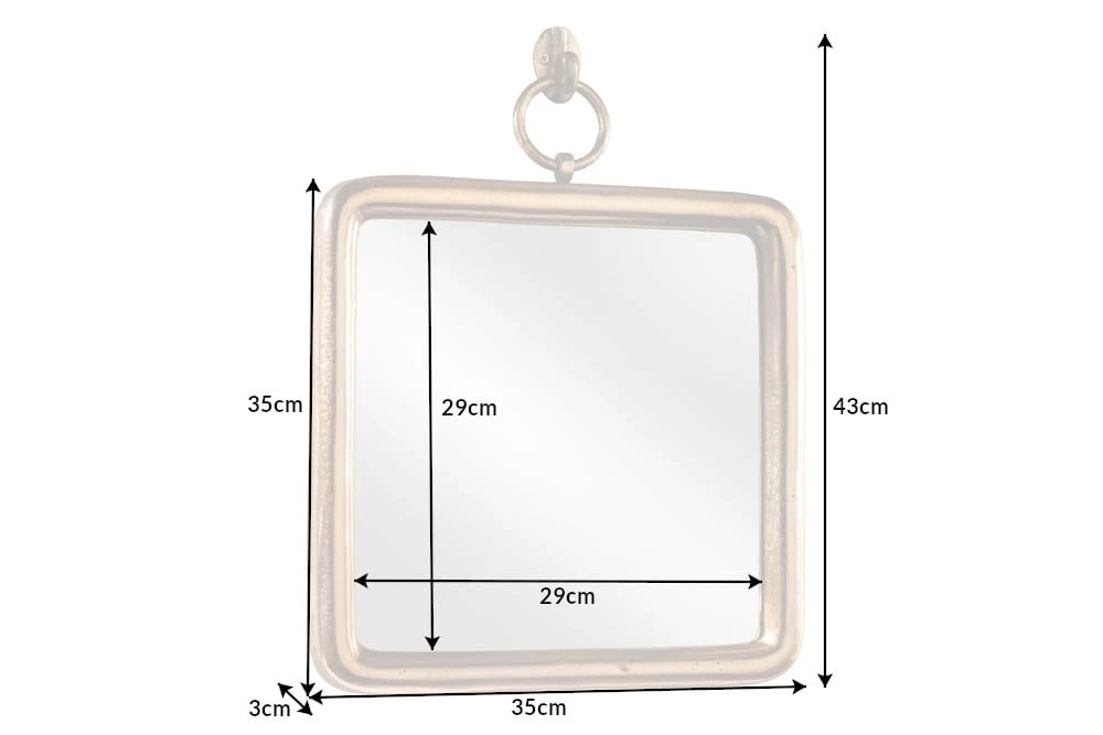 Wandspiegel PORTRAIT In Gold - 35 X 43 X 3cm – Bild 9