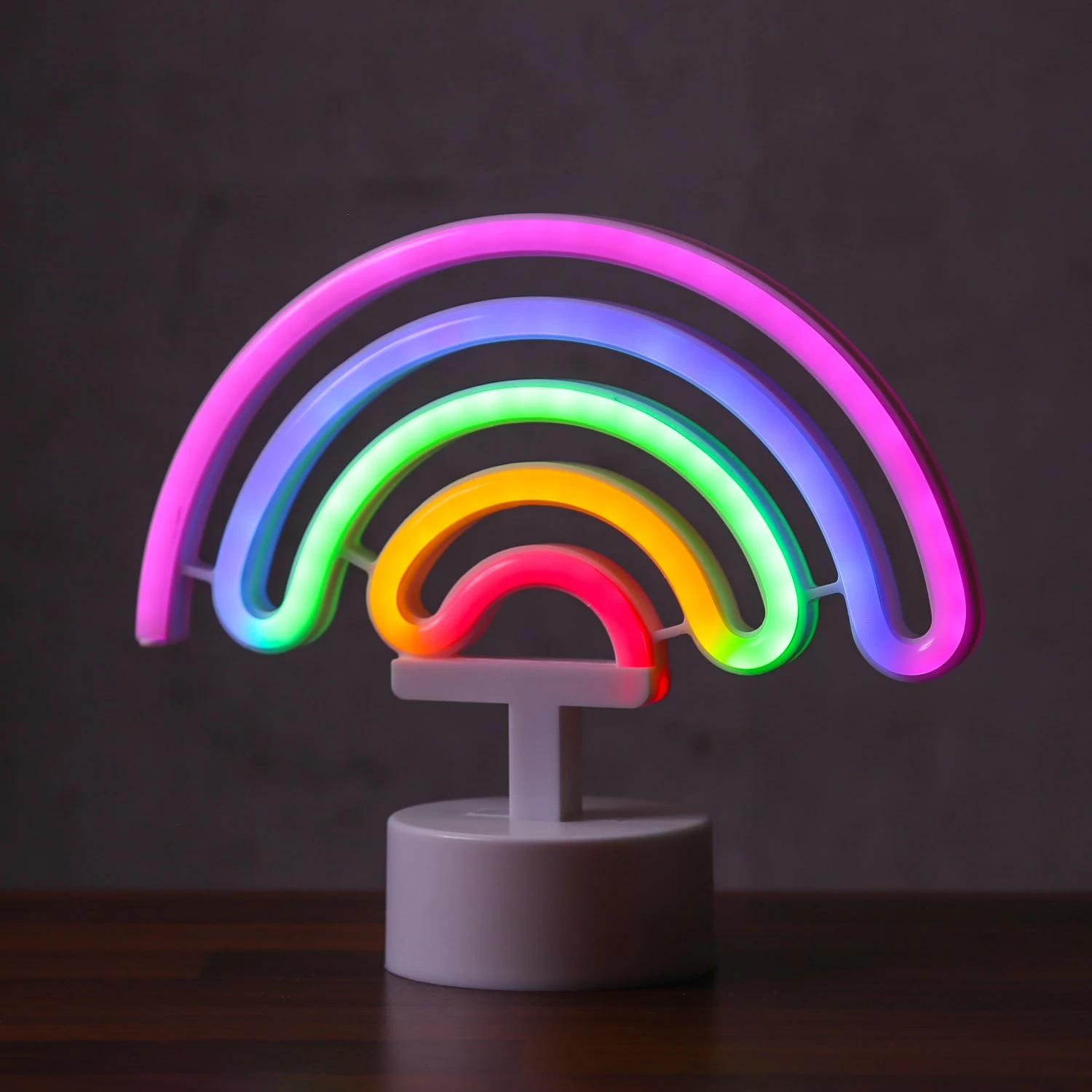 LED Neon Dekofigur Regenbogen In Bunt - H: 19cm – Bild 2