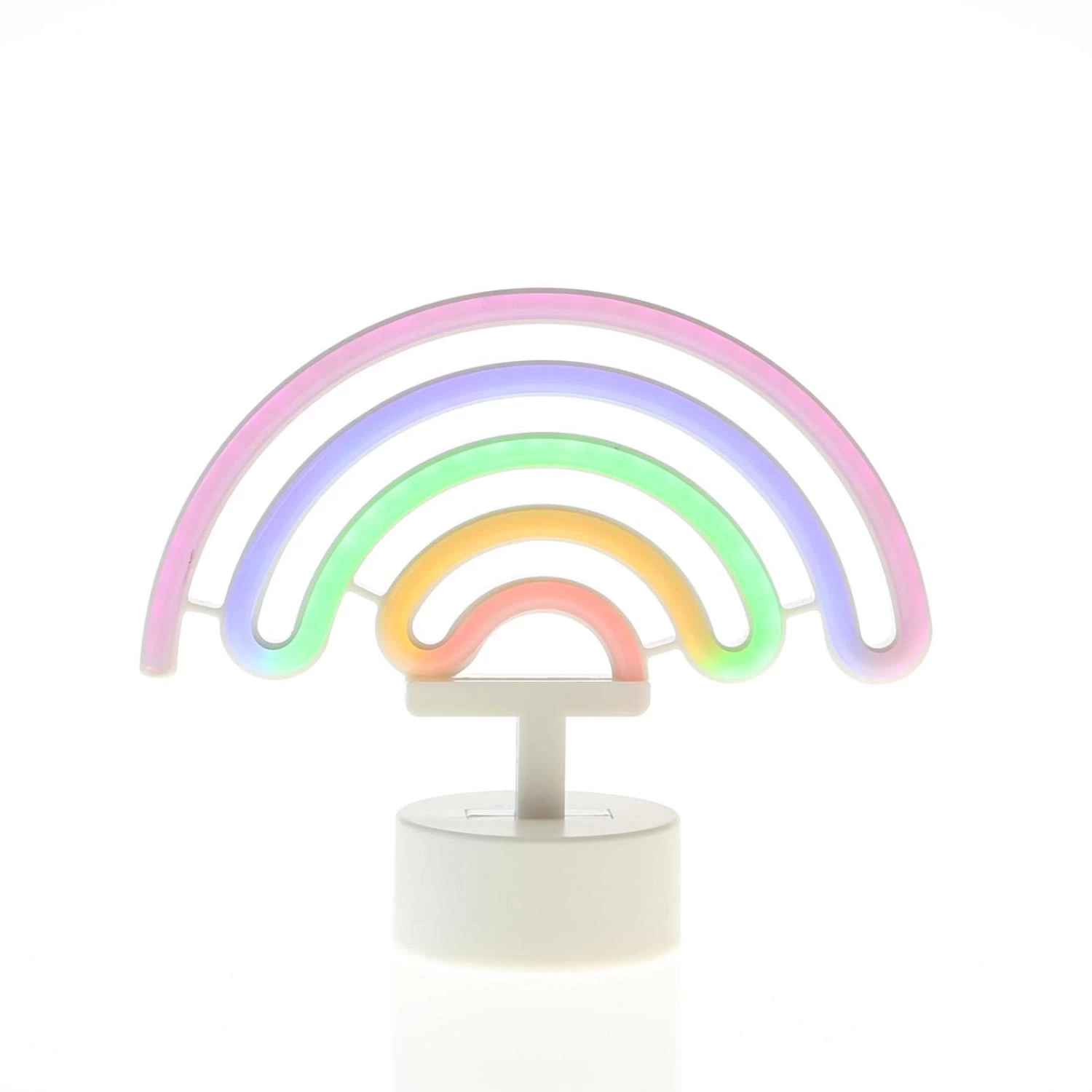 LED Neon Dekofigur Regenbogen In Bunt - H: 19cm