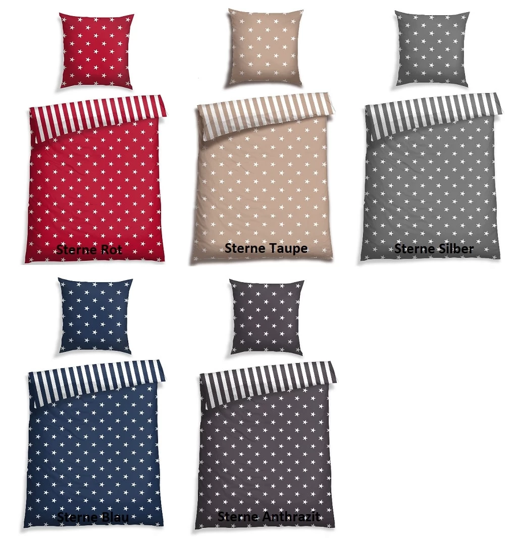 Schiesser Bettwäsche Sterne In Blau – Bild 3