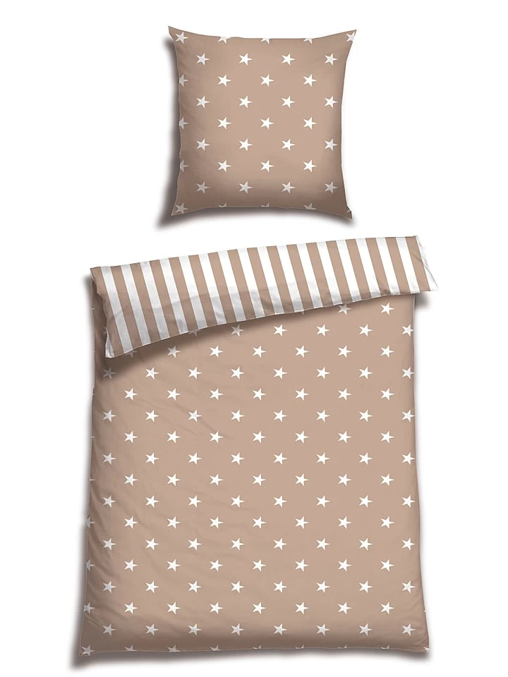 Schiesser Renforcé-Bettwäsche-Set "Serne" In Taupe