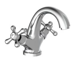 Waschtischarmatur ELK In Chrom Mit Ablaufgarnitur - (L) 16 X (B) 18 X (H) 15 Cm