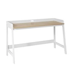 Schreibtisch In Weiß Und Natur - (B)125 X (H)80 X (T)51cm