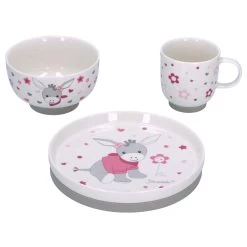 Sterntaler 3er Set Kinder Porzellan-Geschirr-Set In Emmi Girl