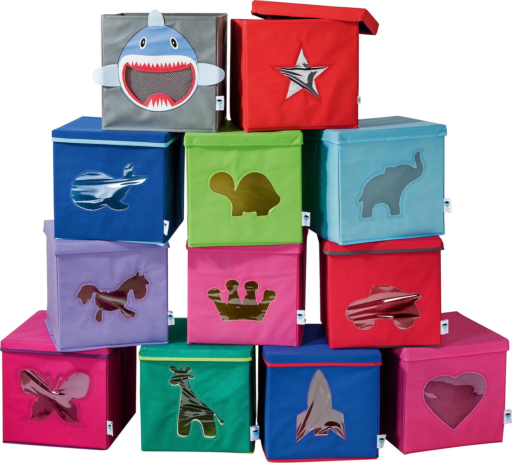 Aufbewahrungsbox Elefant Blau, Mit Sichtfenster, 30 X 30 X 30 Cm – Bild 2