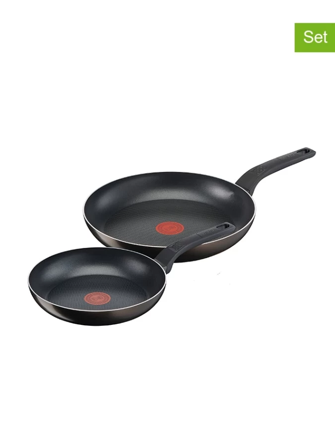 Tefal 2er-Set: Bratpfannen "Extra Cook & Clean" In Schwarz